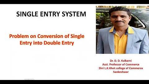 Problem on conversion of single entry into double entry Problem 4