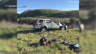 Two people ejected from car after vehicle rollover at Solomon Grade