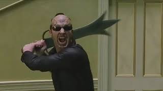 Neo fights in the chateau - The Matrix Reloaded