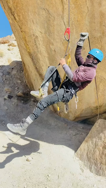 Ascending and descending with jumar and italian hitch #adventure #climbing #nature
