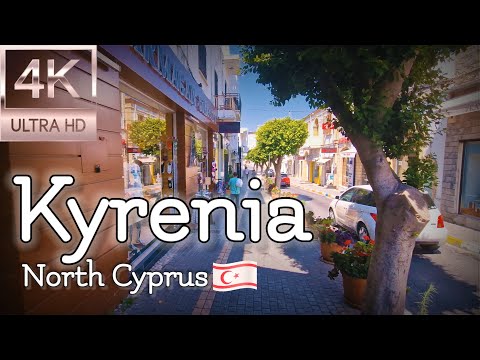4K walking tour around Kyrenia city center in North Cyprus _Summer 2023_!