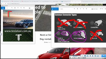 AU CCS2 and Type2 Tesla Model3 charging explained - video 1of2 from TeslaTaxi.com.au
