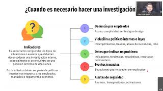 ¿Cúando es necesario hacer investigaciones en el lugar de trabajo?