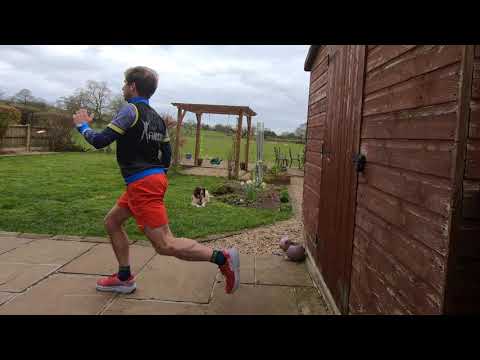 Reverse lunge into sprinter hold