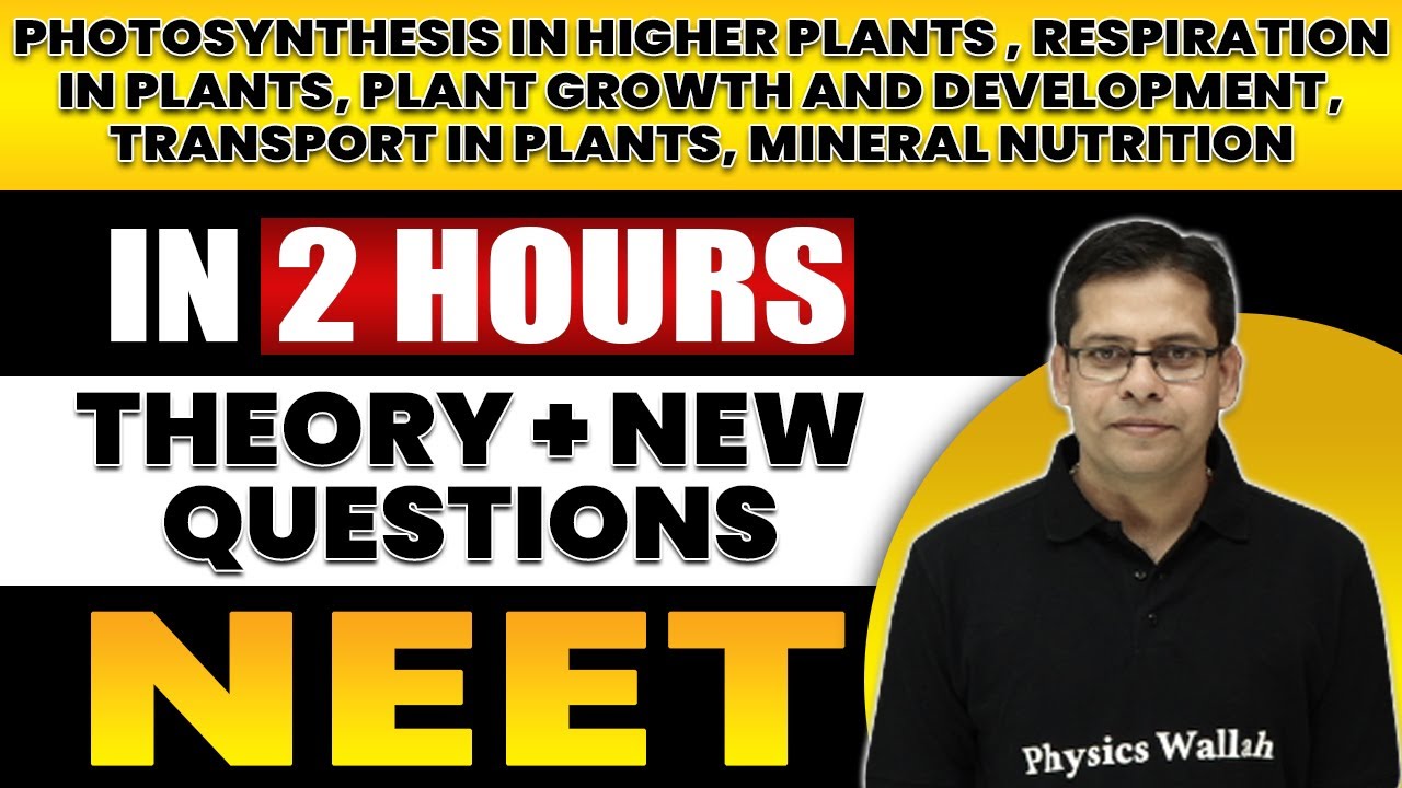 PLANT PHYSIOLOGY in 2 Hours | All Theory + Expected Questions for NEET