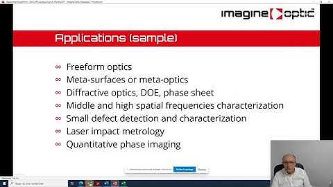 IMAGINE OPTIC - Wavefront Runners since 1996 PHOTONICS+ 2021