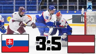 SLOVENSKO VS LOTYŠSKO MISTROVSTVÍ SVĚTA U18 2024