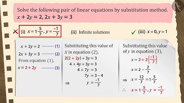 Substitution method to solve a pair of linear equations in two variables|Part3/3|English|Class 10