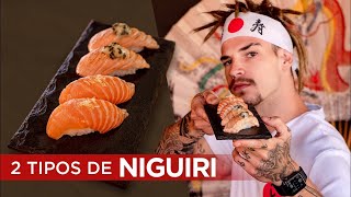 NIGUIRI DE SALMÃO: 2 TIPOS | Como fazer Sushi