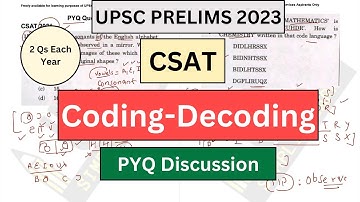 UPSC CSAT *CODING-DECODING*  UPSC 2023 #csat #csatpyq #upsccsat *Honest* UPSC Prelims 2023 #upsccsat