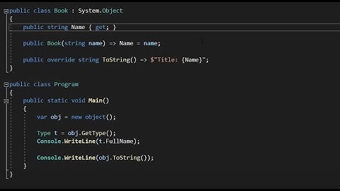 System.Object in C# and .NET