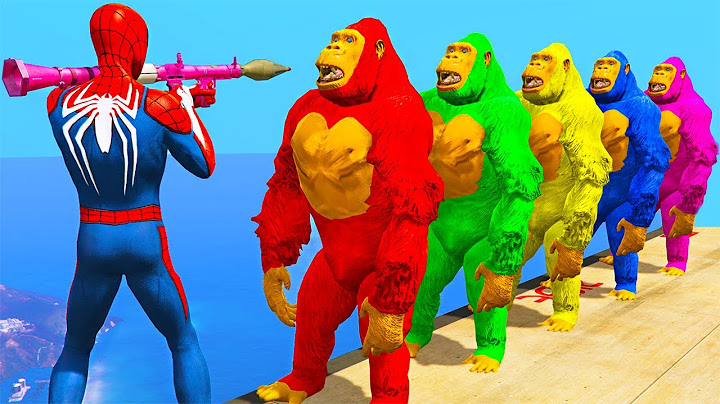 GTA 5 Crazy Ragdolls RED SPIDERMAN VS RED GORILLA VS GREEN GORILLA (Euphoria Physics & Funny Fails)