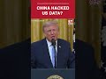 Trump's Huge Claim: "China Hacked US Voter Data in 18 States!" | Top News #shorts
