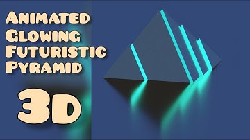 Glowing futuristic pyramid low poly 3d modeling (Autodesk Maya 2020)