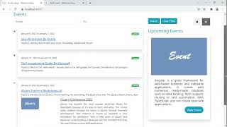 Event management app in asp.net core razor pages screenshot 3