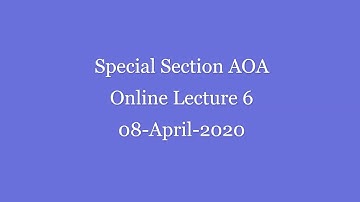 AOA Online Lecture Recording 06
