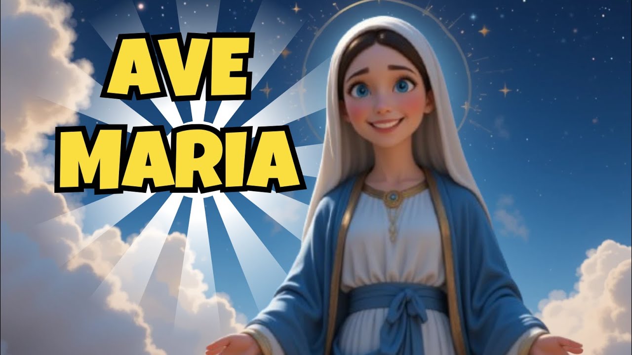 AVE MARIA para Crianças I CATEQUESE ANIMADA I Desenho Católico I Música Católica para Crianças I