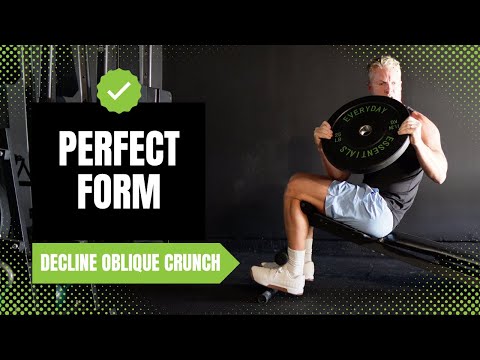 How To: Weight Plate Decline Oblique Crunch