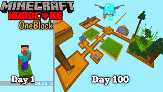 I Survived 100 Days on Oneblock in Minecraft Hardcore | हिंदी
