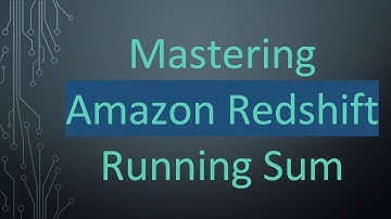 Mastering Amazon Redshift Running Sum