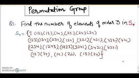 Group- permutation group // Find the number of elements of order 3 in S4