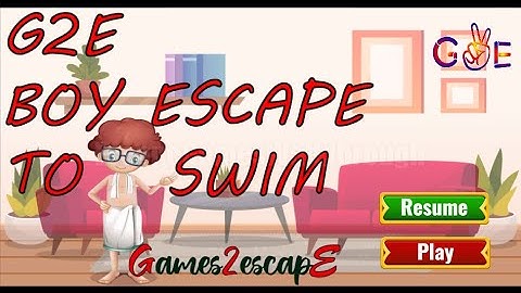 G2E Boy Escape To Swim Walkthrough [Games2Escape]