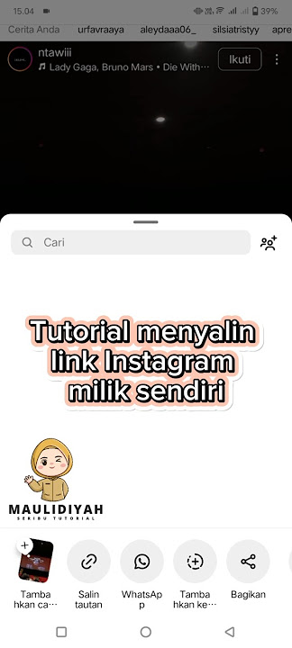 Cara menyalin link instagram milik sendiri