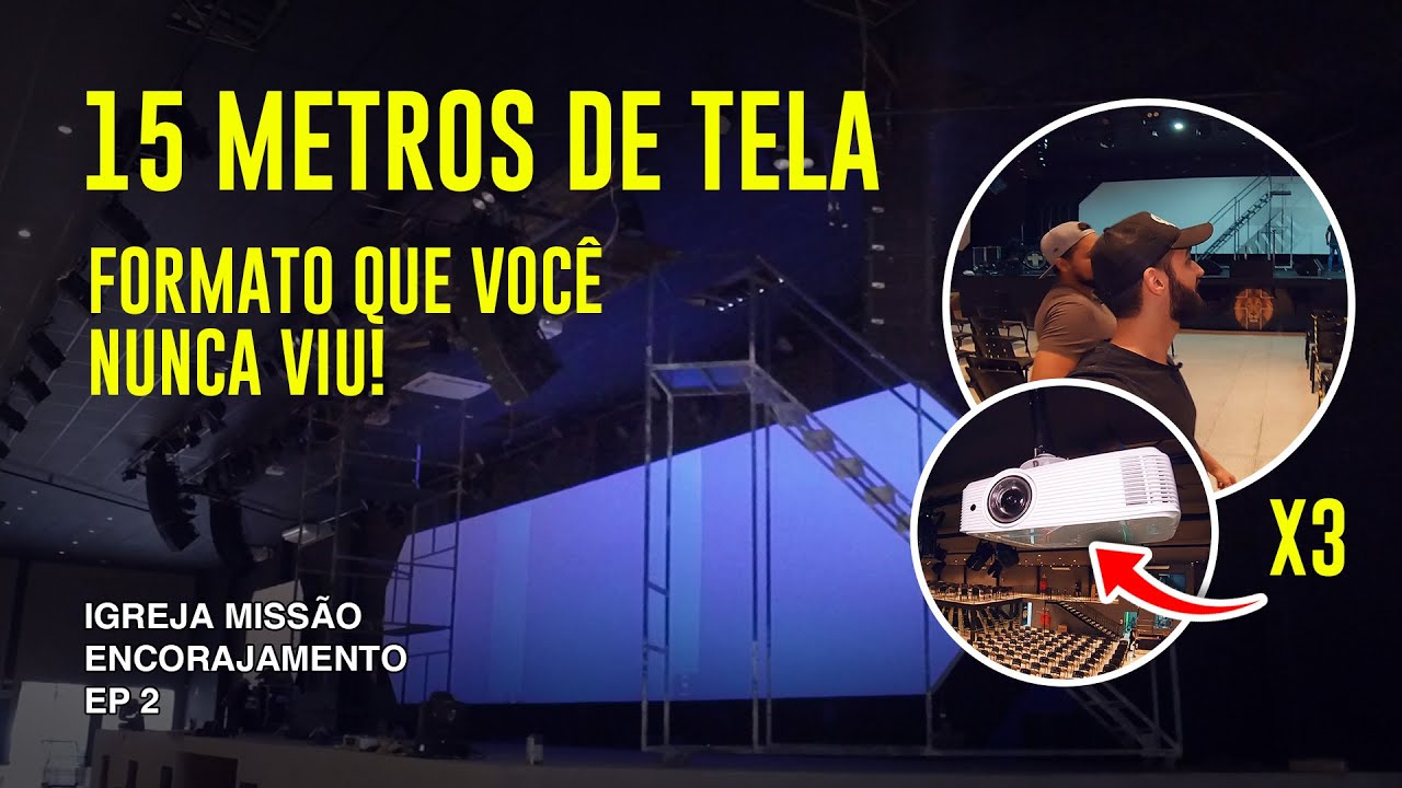 TELA DE CINEMA NA IGREJA😱 - TOUR PELA IGREJA MISSÃO ENCORAJAMENTO - EP 2
