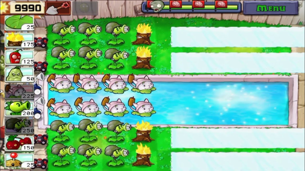 Plants vs Zombies MiniGames Bobsled Bonanza Full Gameplay [ 1080p