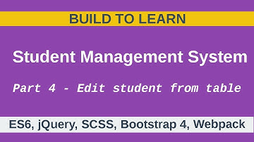Build to Learn | Student Management System - Part 4 | Edit student from table