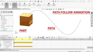 SolidWorks Motion Analysis Path Follow Animation (Path Mate)