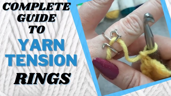 Sterling Silver Yarn Music Note Tension Ring Adjustable Size 5-8 Crochet  Ring Beginner Knitting Gift Regulator Tool Yarn Guide 