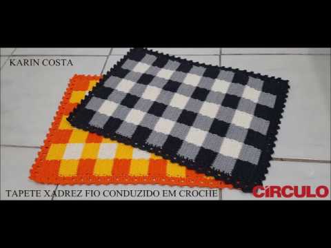 Crochet et Tricot da Mamis: Tapete Xadrez em Crochet - Receita