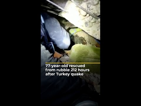 77-year-old rescued from rubble 212 hours after Turkey quake | AJ #shorts