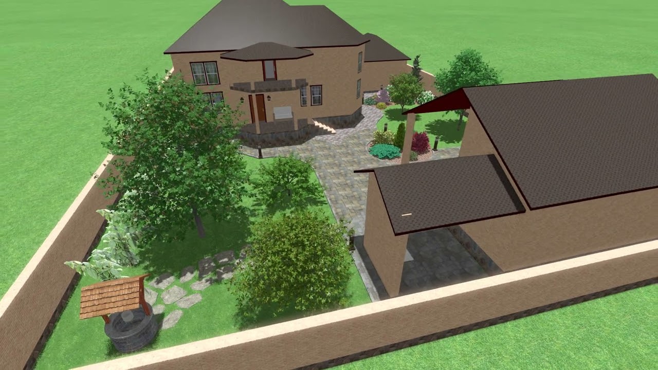 RealTime Landscaping Architect 2018. Відеопрогулянка. Walkthrough