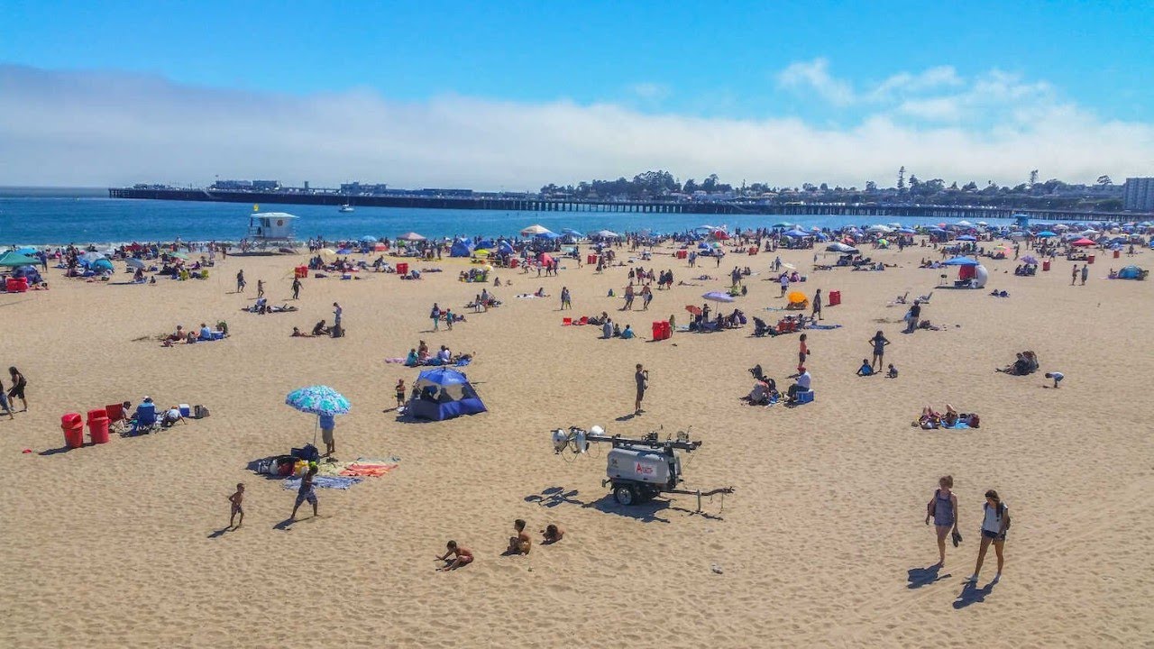 🔴🅻🅸🆅🅴🔴Santa Cruz Beach Boardwalk🏖 Beach 🏝California San Jose🤿Seabright Beach
