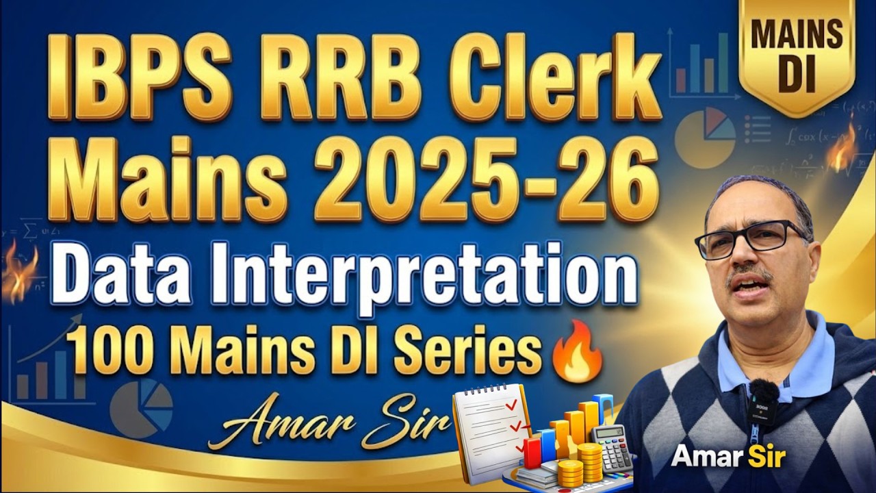 RRB Clerk Mains 2025-26 🔥 Data Interpretation | 100 Mains DI Series #49 ...