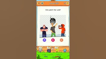 Braindom 2 Riddle Level 287 Who paint the wall? Solution Walkthrough