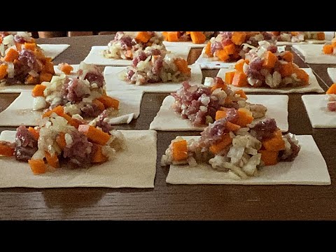 Сказочно вкусный , ароматный и сочный манты с тыквой и мясом