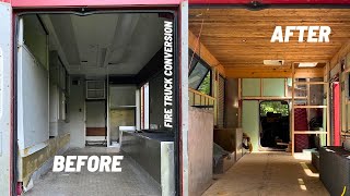 Ambulance Conversion Timelapse: Gutting, Adding Windows, Roof Raise, Subfloor, Ceiling Boards