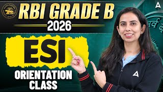 RBI Grade B 2026 | ESI Orientation Class | By Ritika Chawla