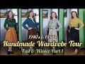 Vintage Style Handmade Wardrobe Tour: Fall & Winter Pt. 1 | Me-Made 1940's & 1950's Clothing