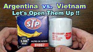 STP Oil Filter S4967 vs. Carquest Oil Filter R85394MP Oil Filter Comparison Toyota