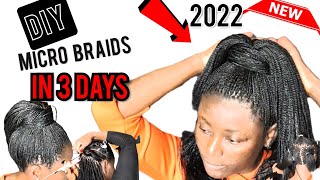 HOW TO, Tiny Zillion Micro Braids Your Own Hair At Home With This Easy Steps.