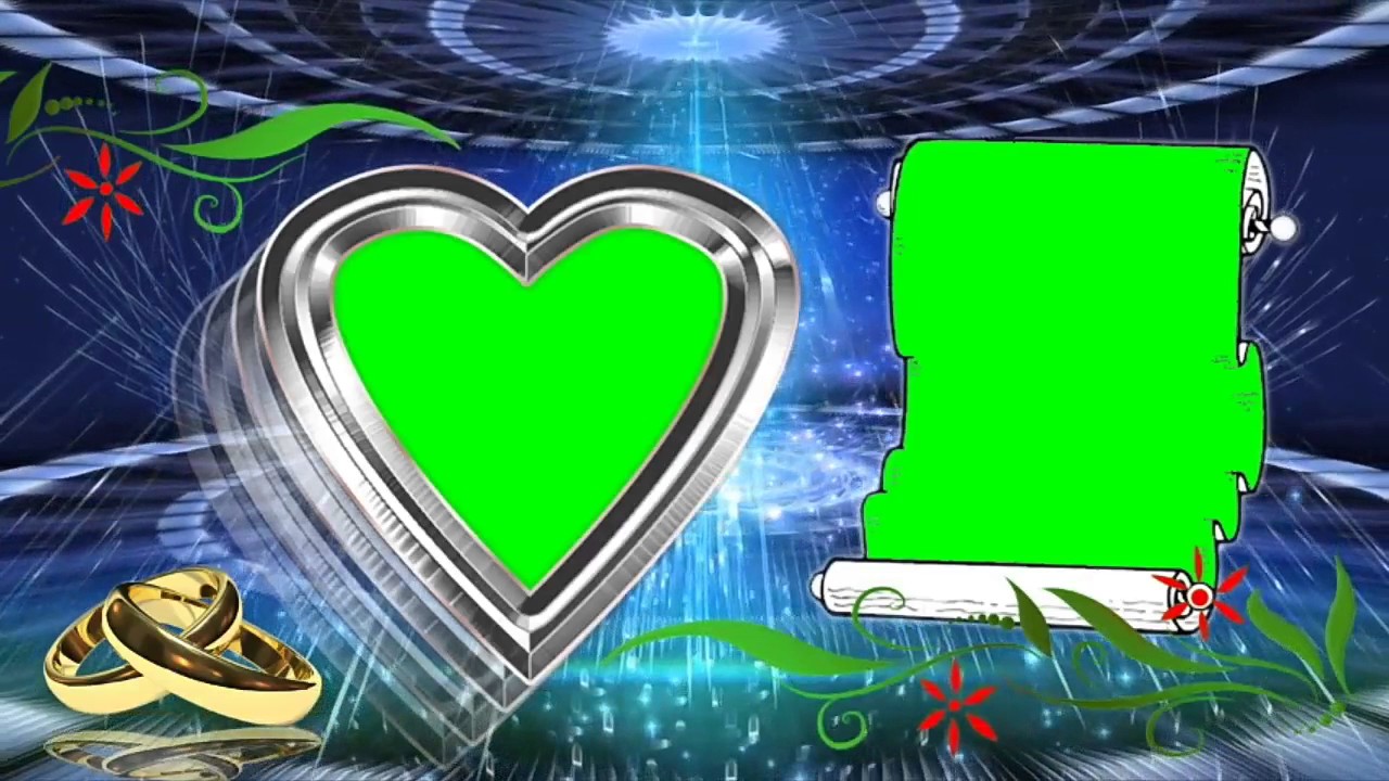 Free wedding frame green screen effects of HD YouTube