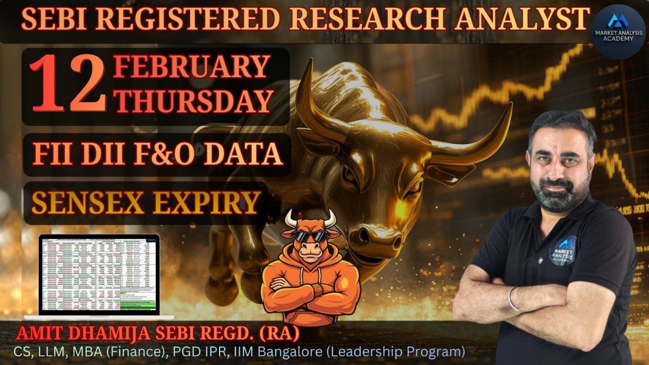 FII DII F&O DATA  Nifty BankNifty Sensex Expiry Prediction Tomorrow Thursday 12 February 26