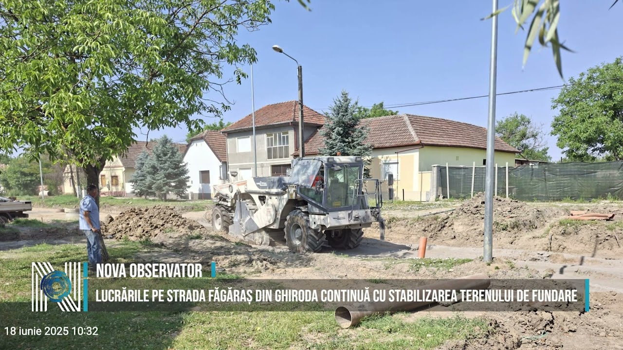 Lucrările pe strada Făgăraș din Ghiroda continuă cu stabilizarea terenului de fundare Lucrările pe strada Făgăraș din Ghiroda continuă cu stabilizarea terenului de fundare