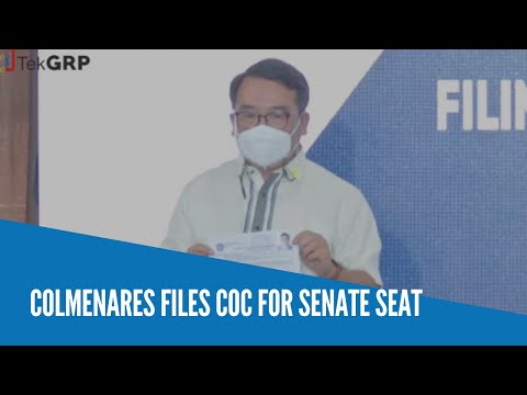 Colmenares files COC for Senate seat