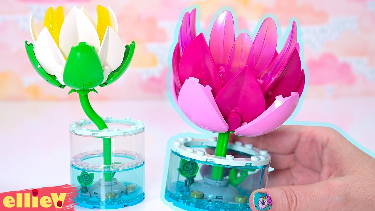 Build stunning water lilies 🪷 out of LEGO