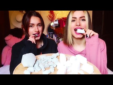 Download ASMR Trying Edible Chalk and Clay Chunks (Fail)😂